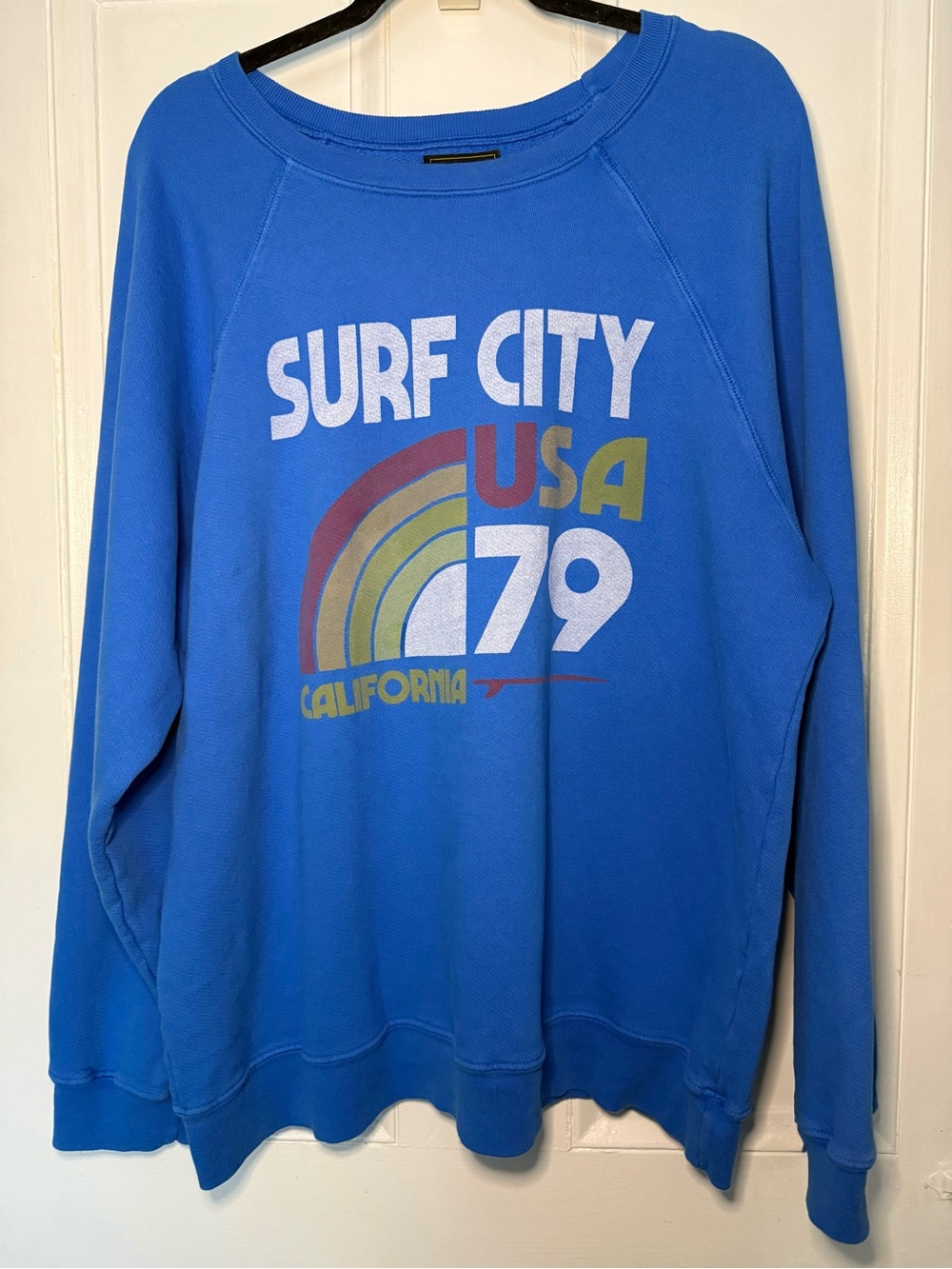 Retro Brand x Free People Surf City USA 79 Blue Sweatshirt - XL - Picture 2 of 7
